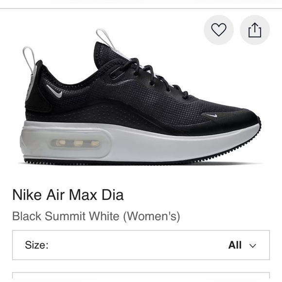 Nike Air Max Dia Black Summit White Sneakers AQ4312-001 Womens Shoes Size 9.5 - Picture 16 of 16